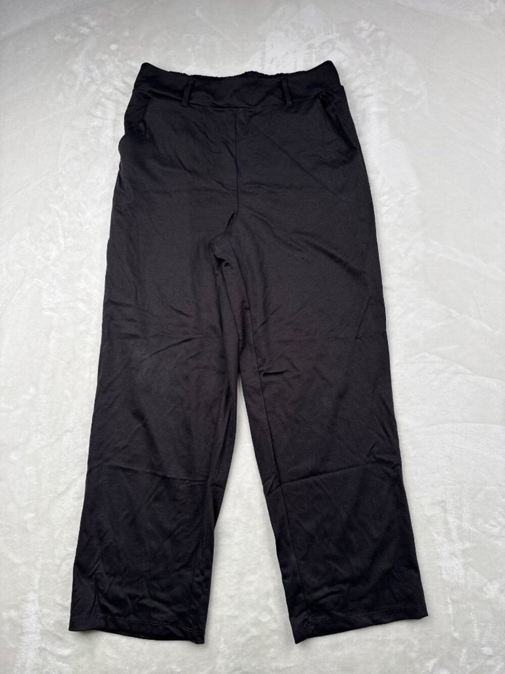 32 Degrees Cool Womens Black Stretch Pants With Elastic Waistband - Size S
